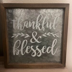 Thankful & Blessed Wall Decor - Brown and Gray